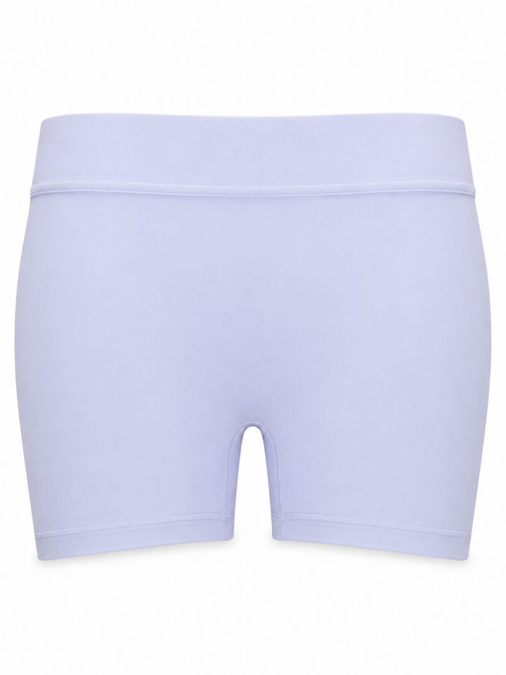 Lavender Fitted Mid-Thigh Shorts