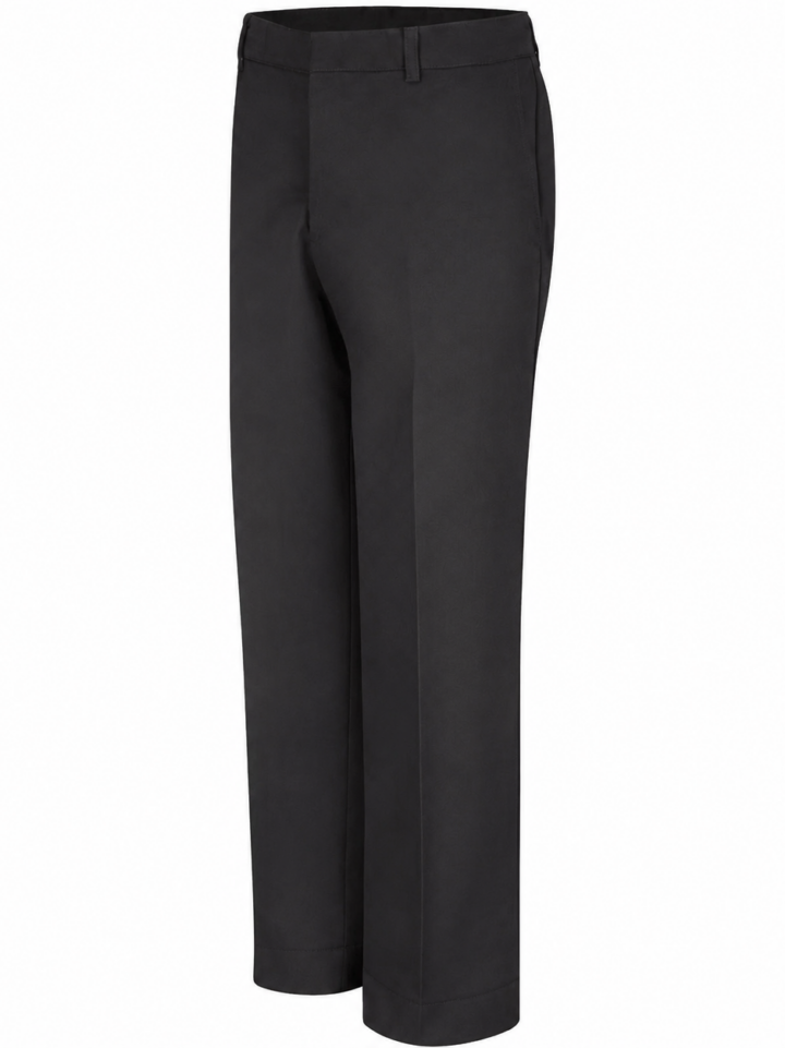 Black Tailored Trousers with Pressed Creases